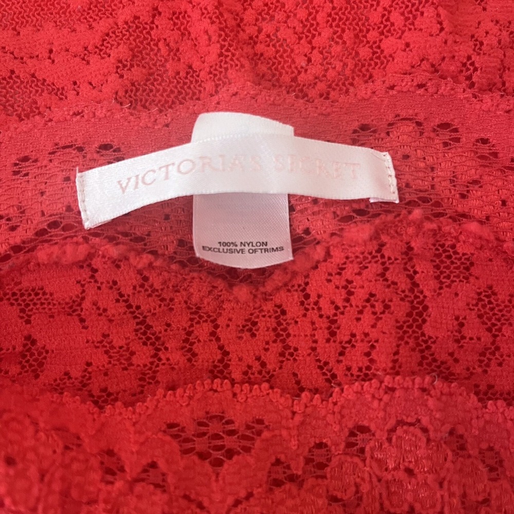Victoria's Secret Women's Small Red Lace Animal Print Pullover Sheer Dress - Picture 5 of 5